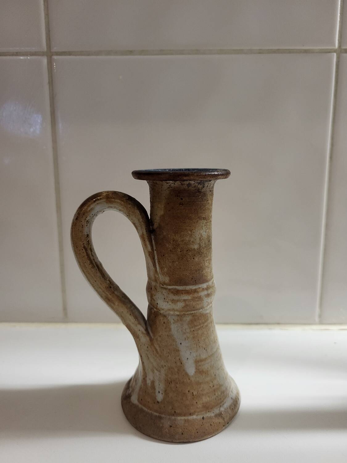 Stoneware candlestick