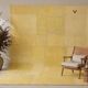 Mustard Yellow Decorative Turkish Kilim Carpet Rug, 212x305 Cm