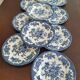 12 English dinner plates Enoch Wedgwood "Asiatic Pheasants"