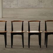 Set of 4 'Thema' chairs in pine by Yngve Ekström, Swedese, Modern Swedish, 1954
