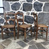 Set of 5 canned bistro chairs
