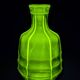 Vintage Czechoslovak Green Glass Carafe with Matching Tumbler