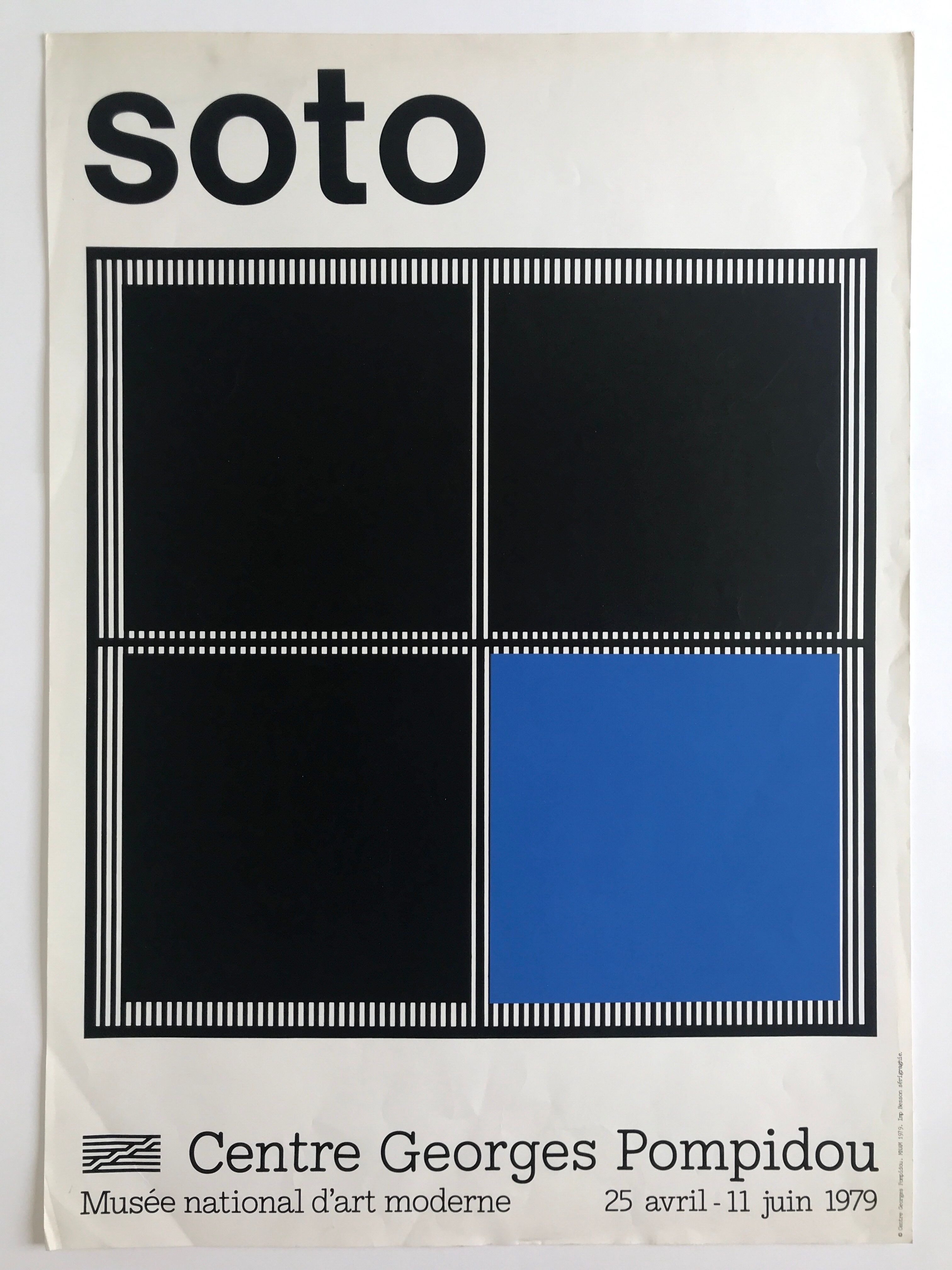 Original silkscreen poster by Jesús Rafael SOTO, Centre Georges Pompidou, 1979