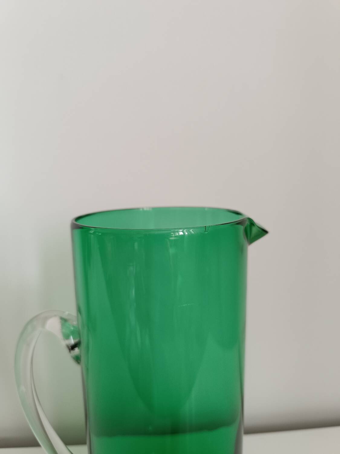 Green crystal jug - carafe - pitcher