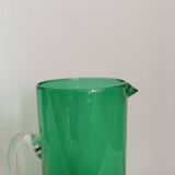 Broc - carafe - pichet en cristal vert