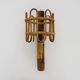 Rattan bamboo lantern wall light. 1950s-1960s