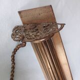 Pair of metal and opaline wall lights