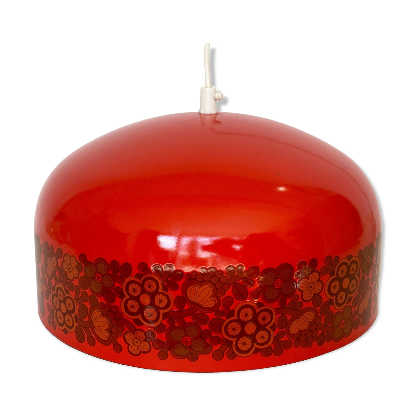 Mid Century Kaj Franck and Raija Uosikkinen for Fog & Morup enamel hanging lamp