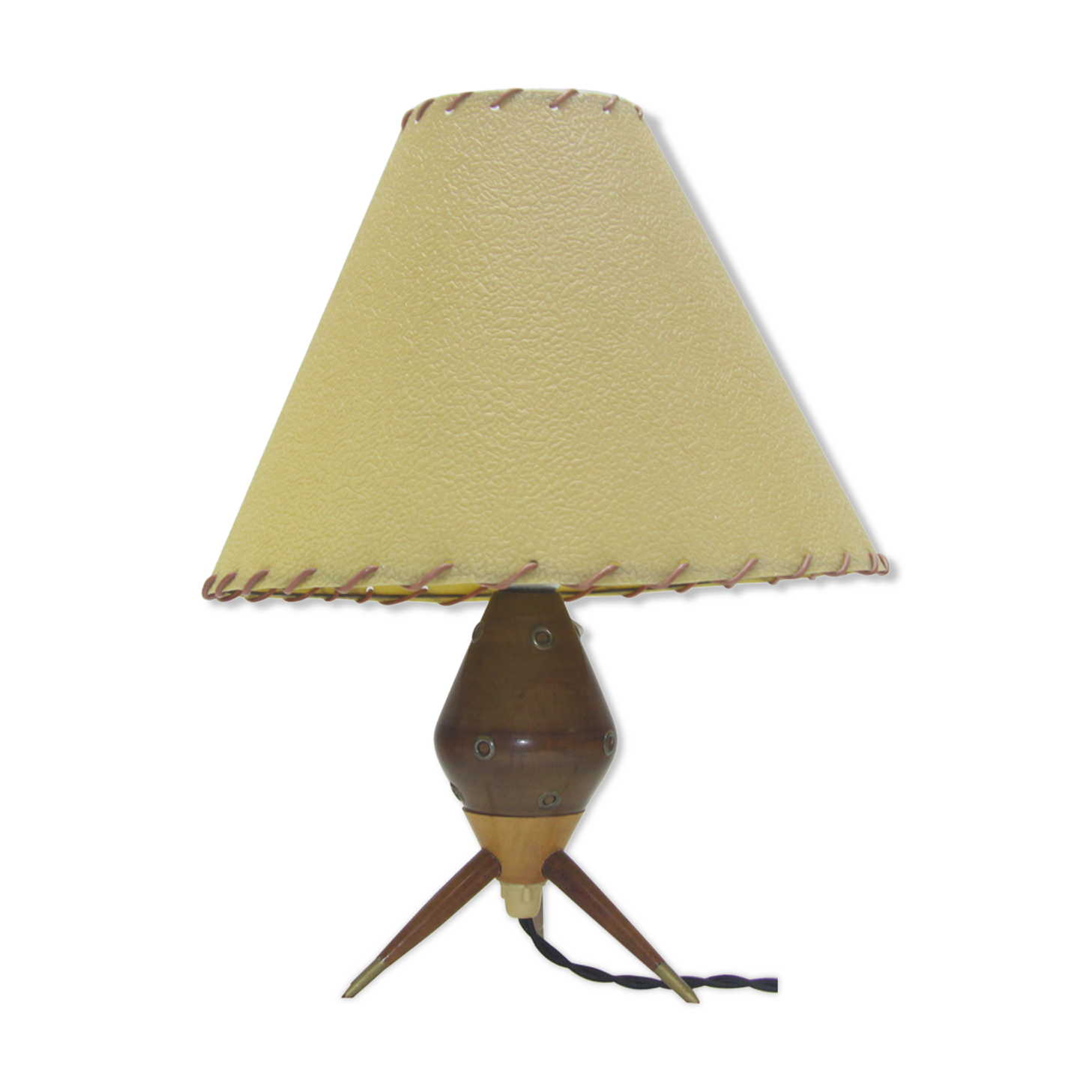 Wooden vintage lamp, 1960s.