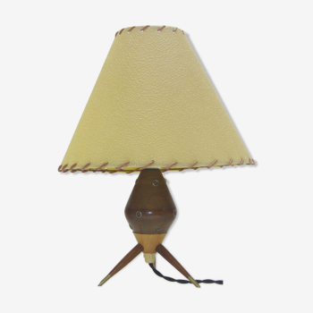 Wooden vintage lamp, 1960s.