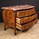 Lombard inlaid dresser in Louis XV style with marble top