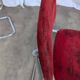 Cesca Style Dining Chair: Red Fabric, Tubular Frame, 1970s ( 2 in stock)