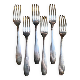 6 silver-plated forks