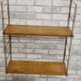 vintage floor string wood chene solid 1950 golden pillar 57x17x50