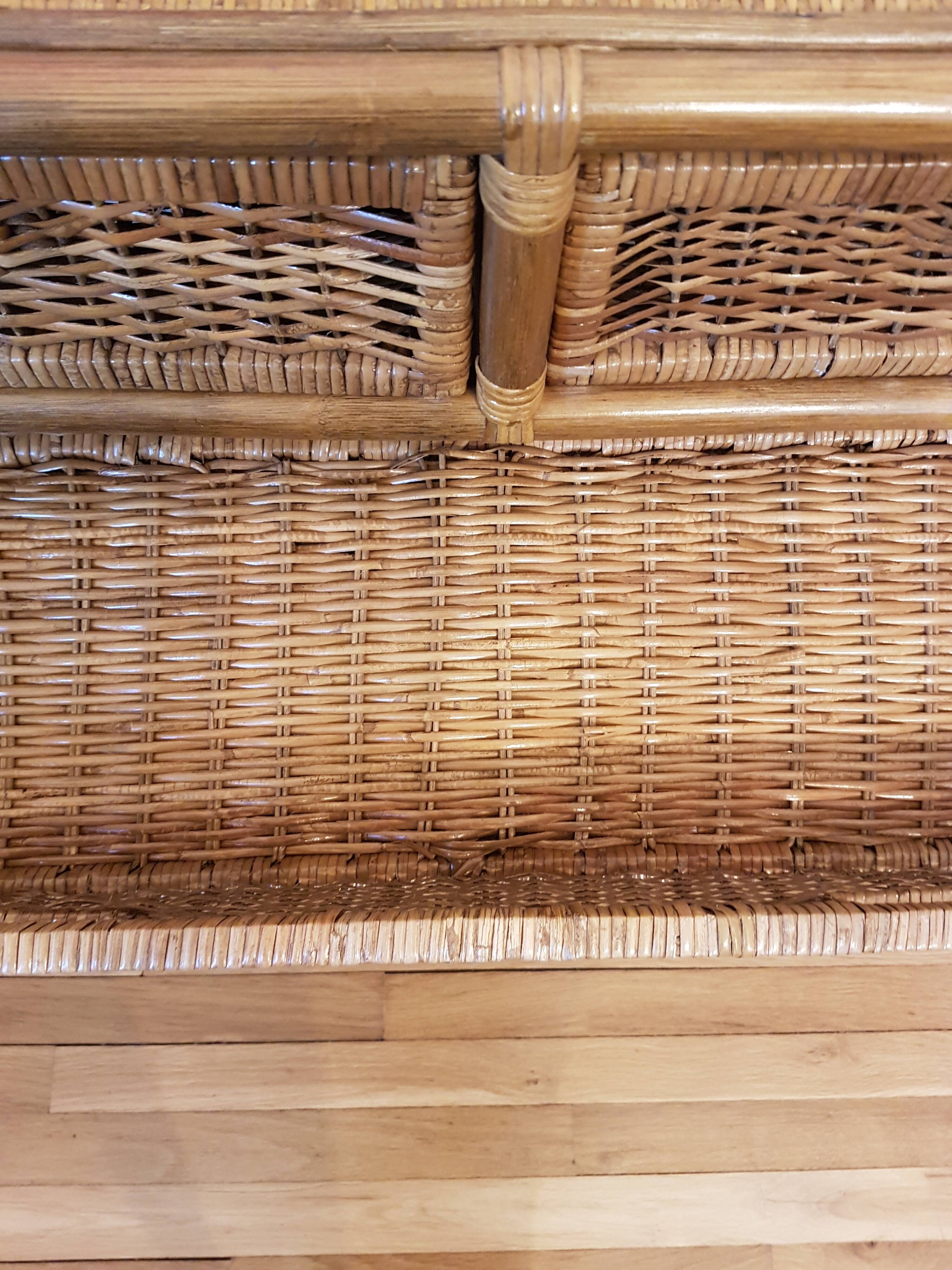 Rattan chest of drawers