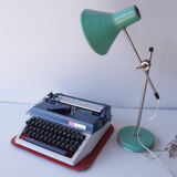 Vintage cyrillic typewriter russian alphabet