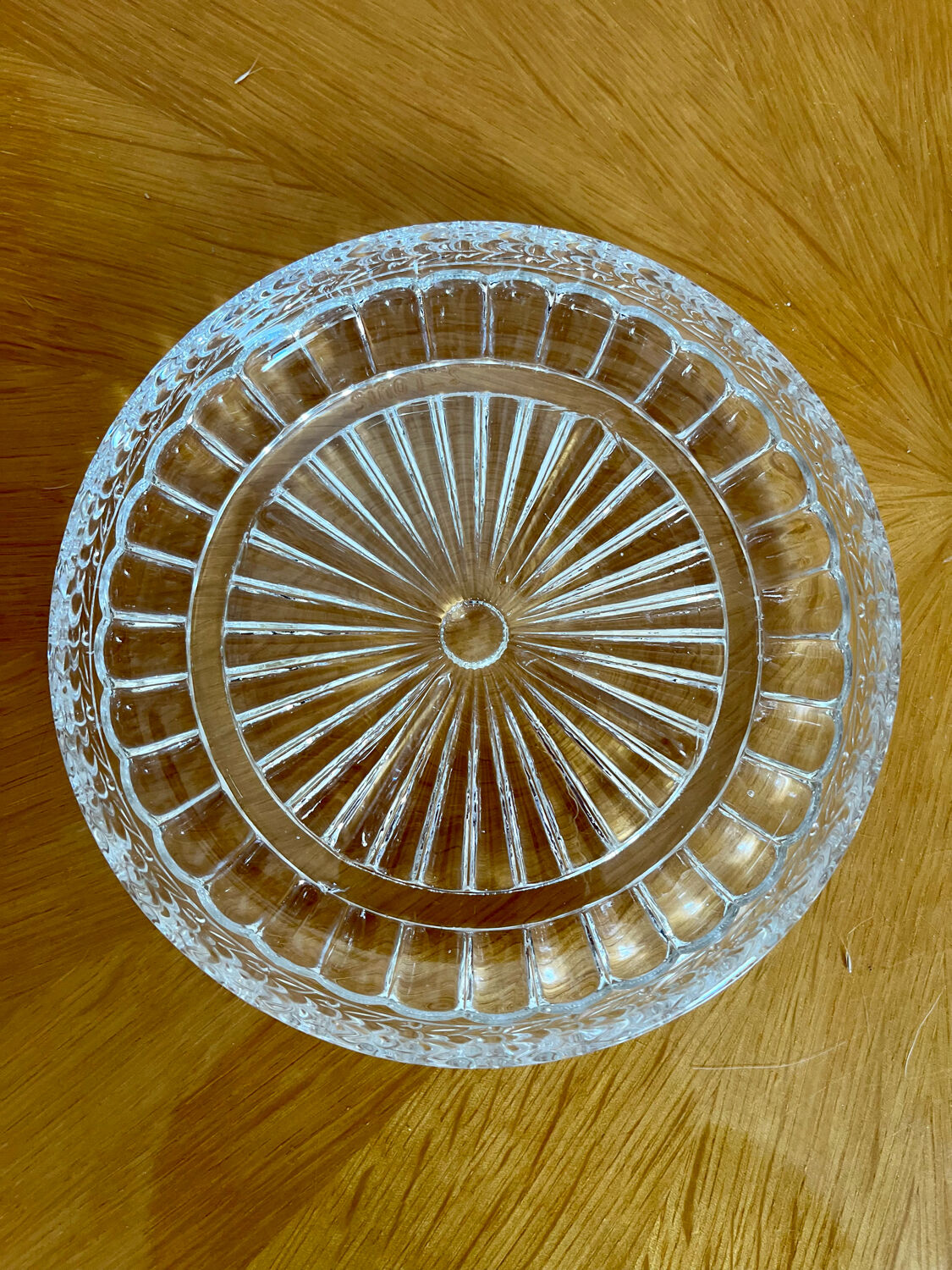 Vintage molded glass empty pocket cups