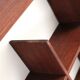 Rare, sculptural teak wall shelf / Mid-century Danish modern design / 1960s minimalism