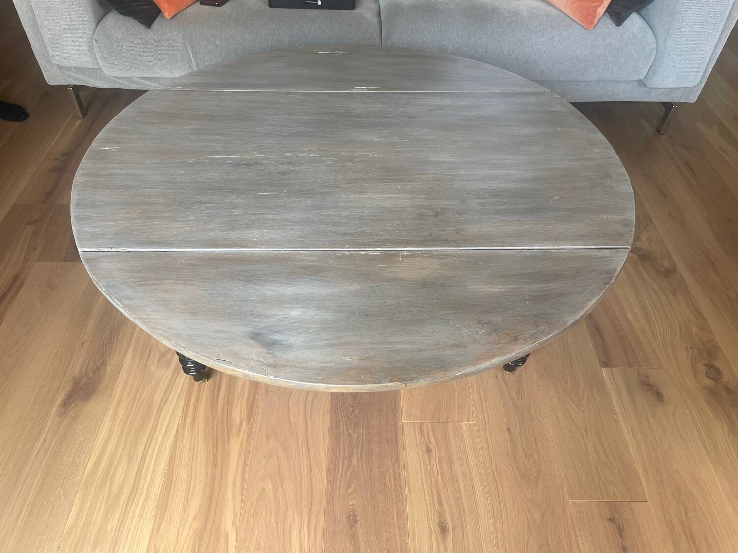 Old round coffee table