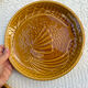 6 large barbotine plates gien fish