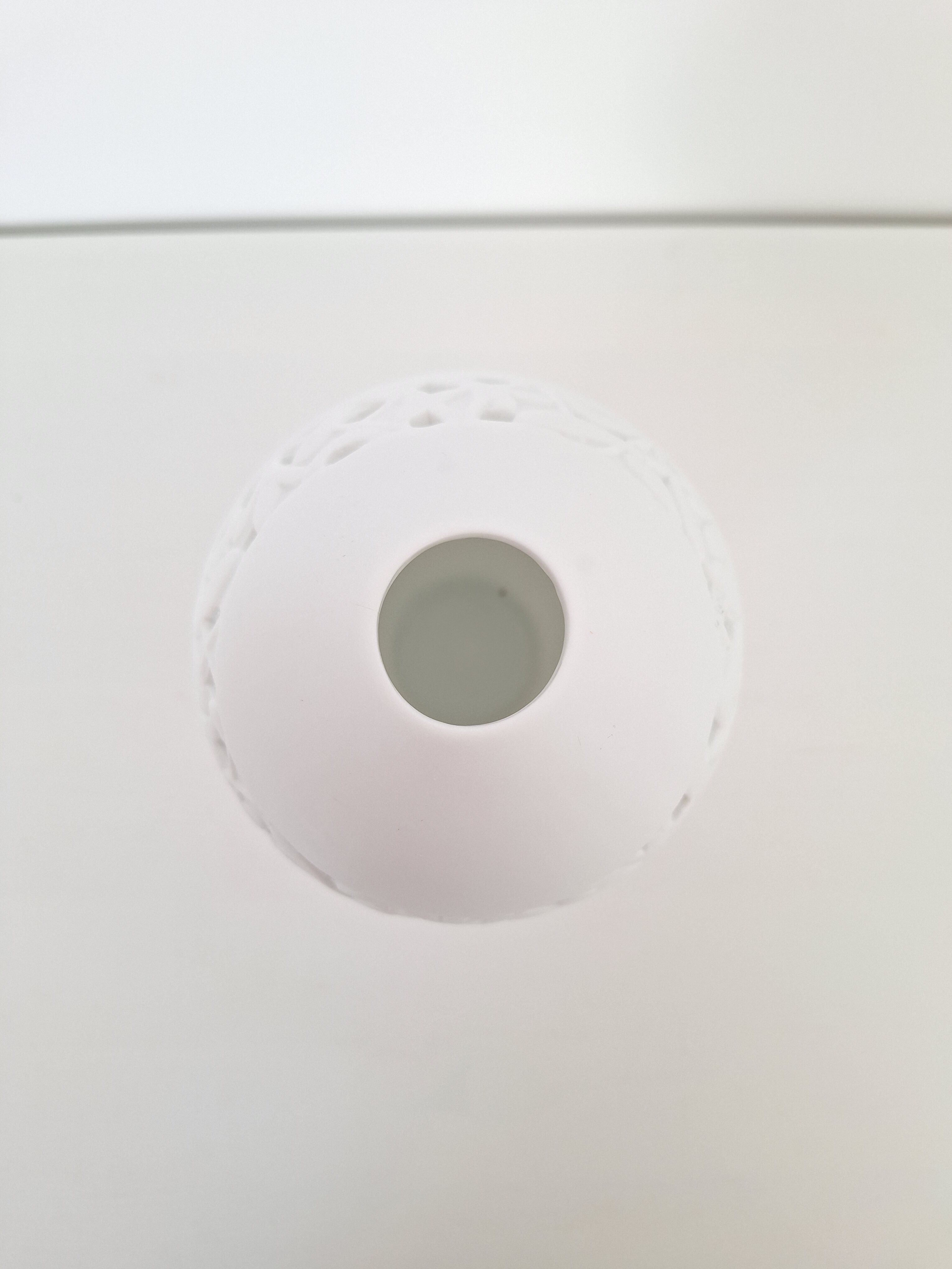 White porcelain egg vase
