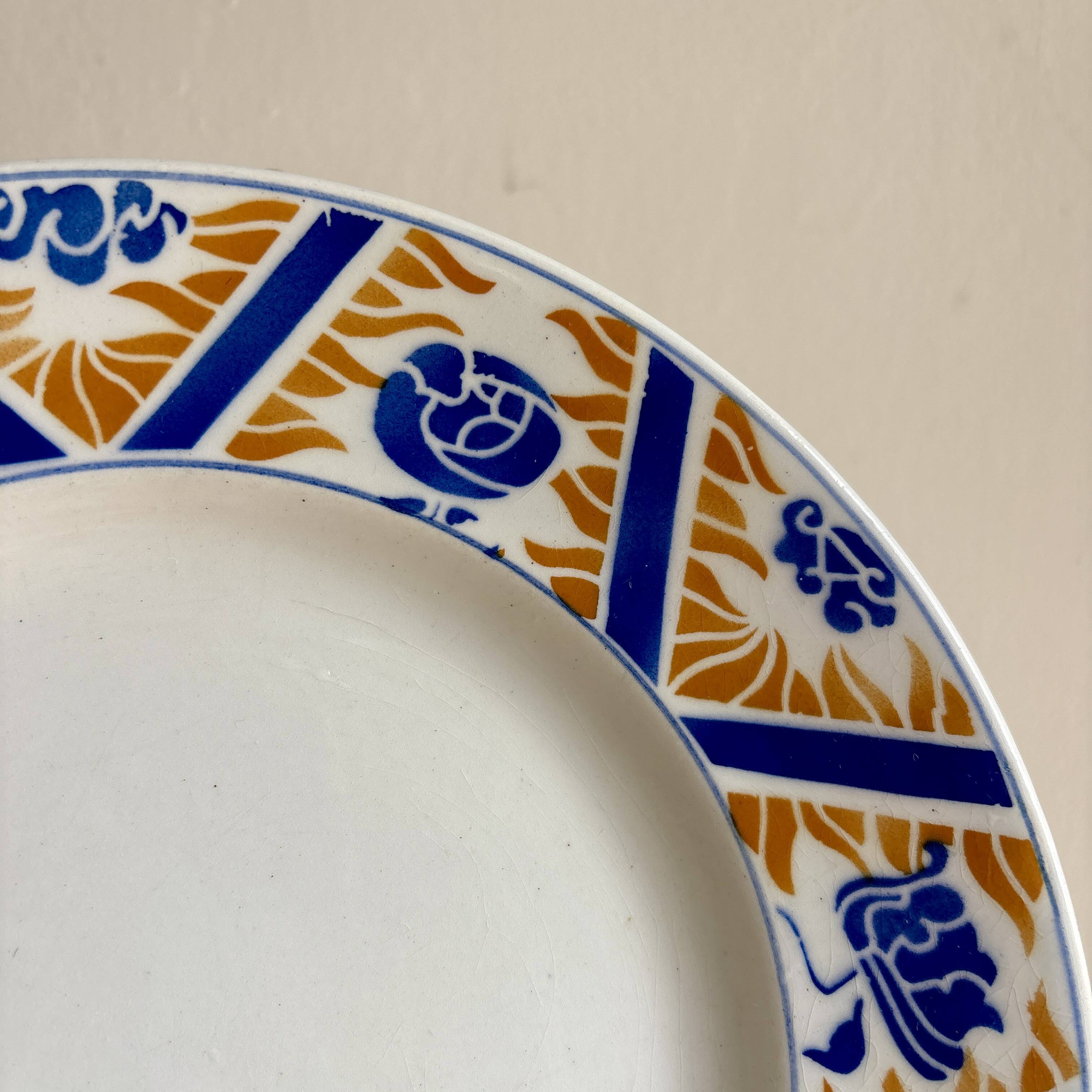 Set of 8 antique flat plates - Canada from Moulin des Loups