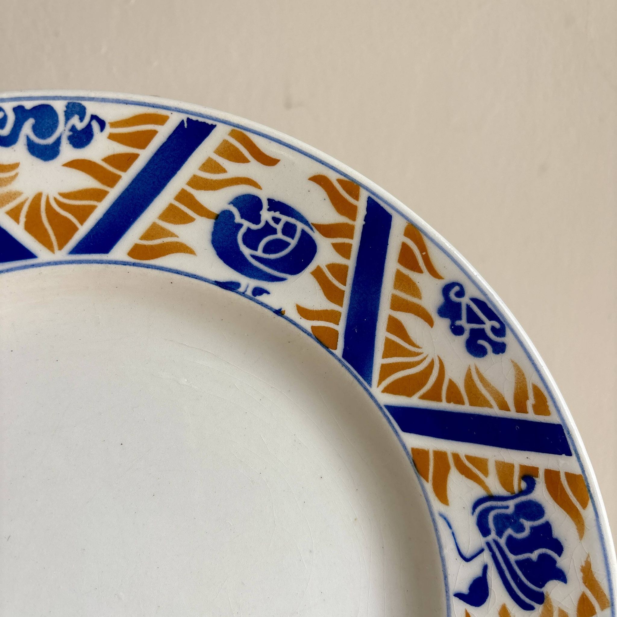 Set of 8 antique flat plates - Canada from Moulin des Loups