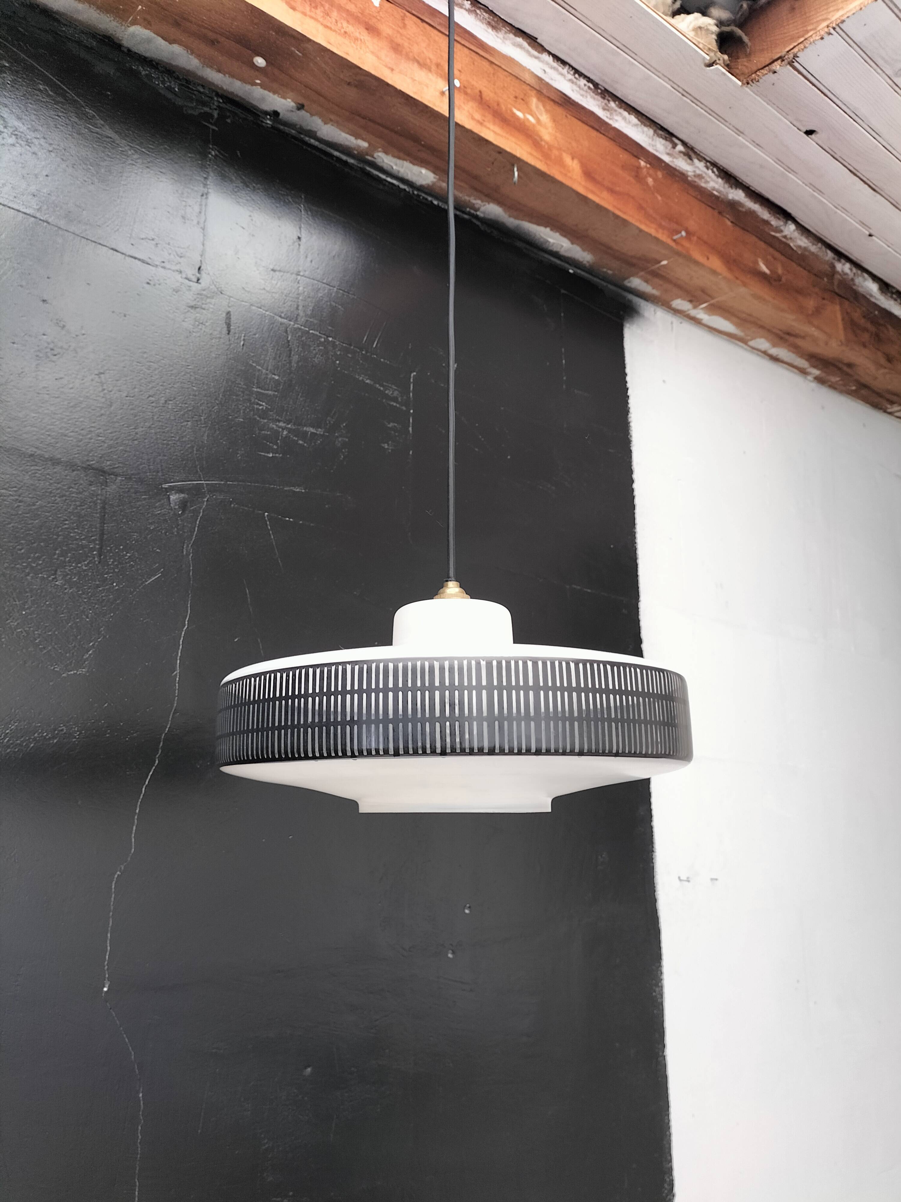 Vintage glass pendant light