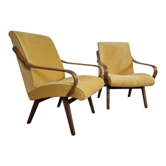 Pair of restored armchairs by Jaroslav Smidek