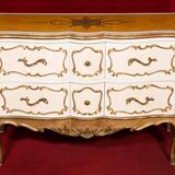 1950s Italian commodity in painted and gilded wood