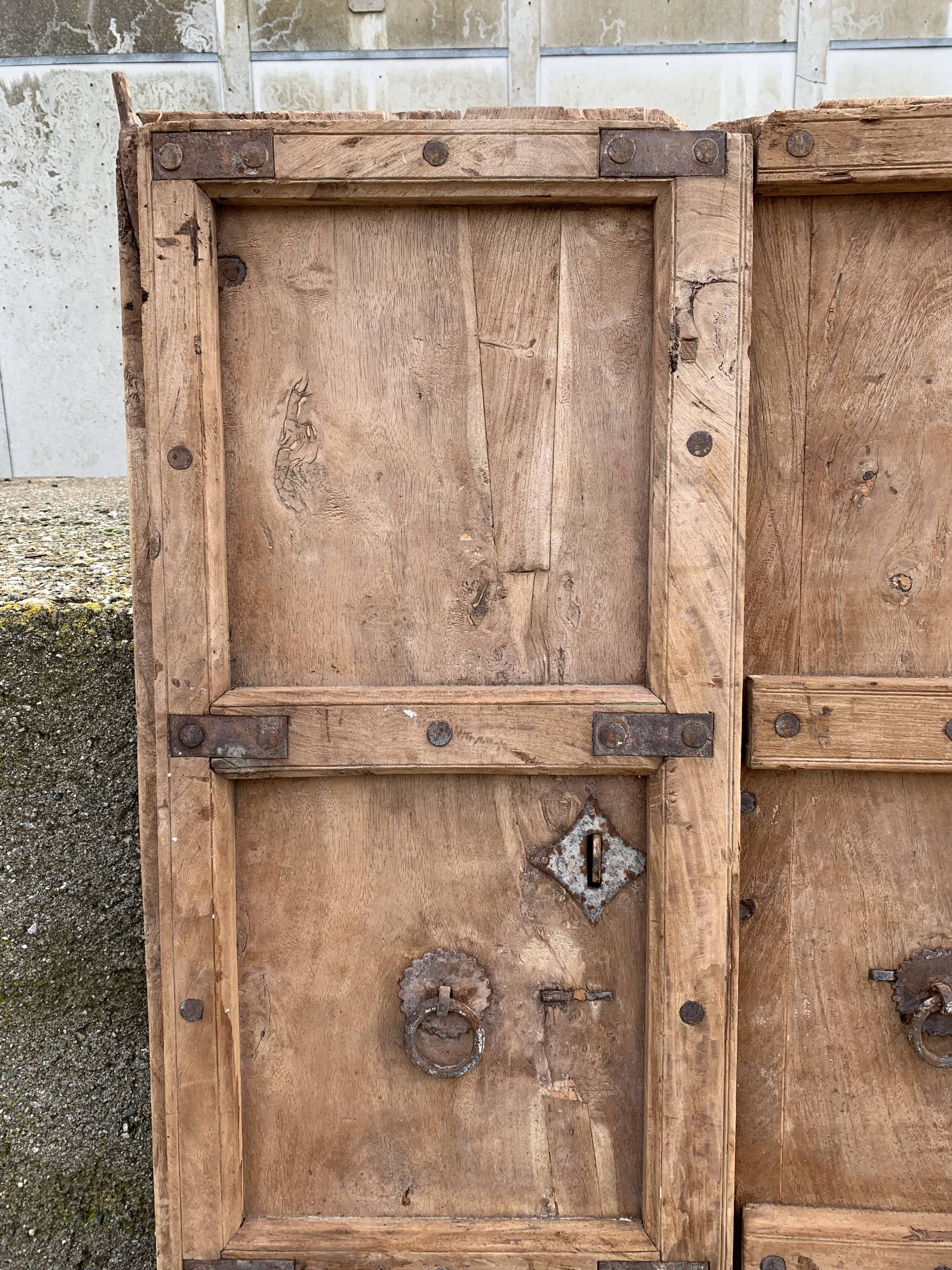 Pair of ancient Indian wooden doors