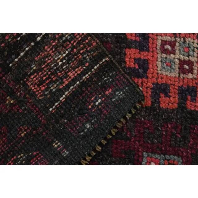 1970s Vintage Turkish Handmade Wool & Cotton Pink Runner Rug 84x392