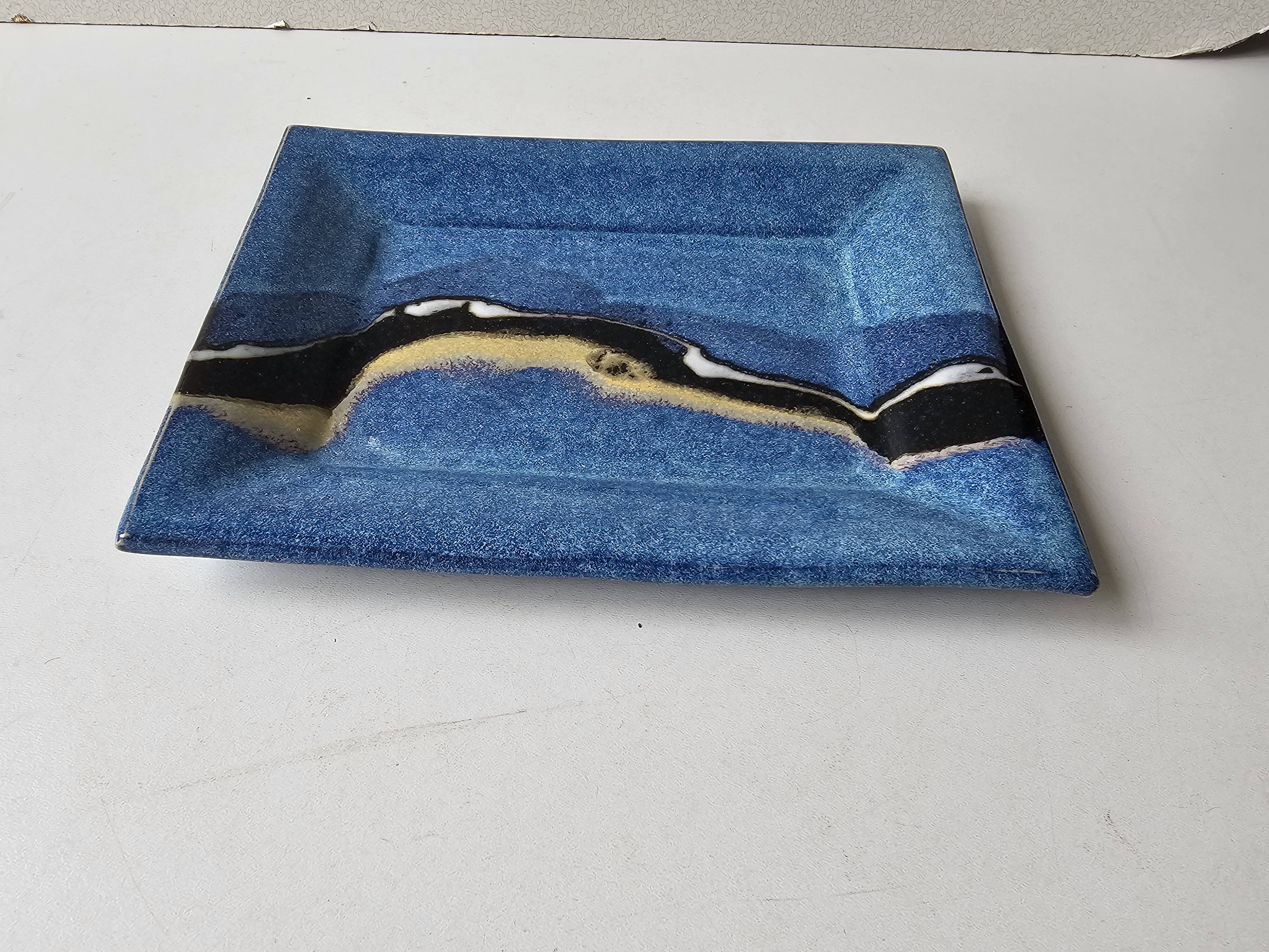 Glazed ceramic pocket emptier signed Rouhier