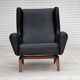 1960s, Danish design by Illum Wikkelsø, armchair, model 110, leather, teak.