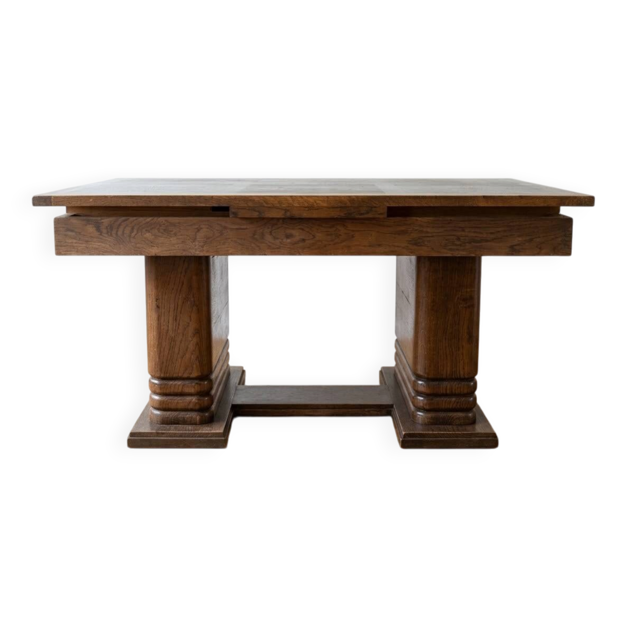 Solid wood dining table in Art Deco style