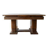 Table de salle à manger en bois massif style Art Déco