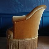Vintage velvet toad armchair