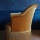 Vintage velvet toad armchair