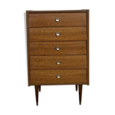 Vintage chest of drawers spindle feet oak 1960