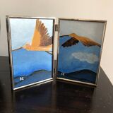 Contemporary art to pose with aged frame