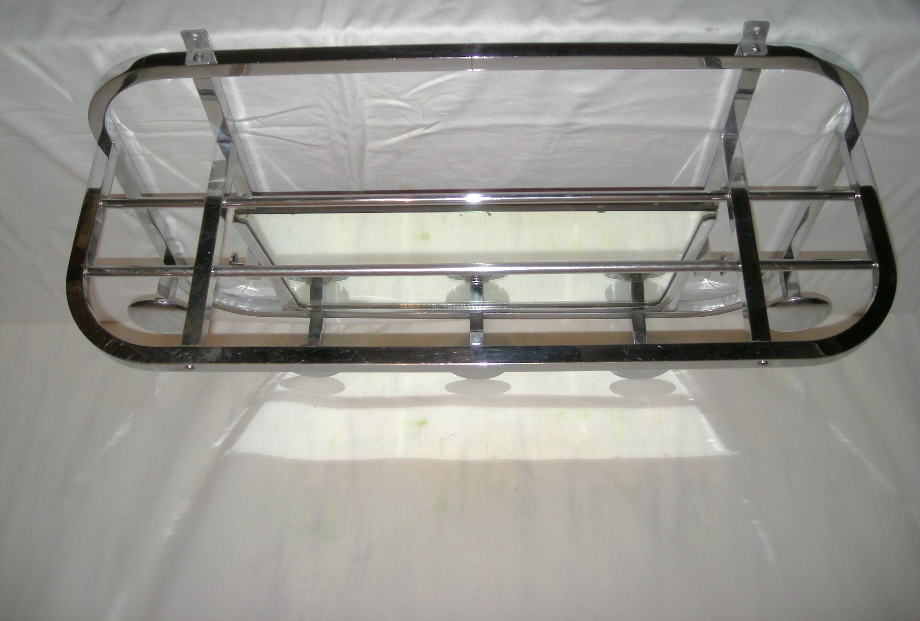 Art Deco wall-mounted coat rack from the 1930s