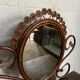 Vintage rattan dressing table with mirror and stool 1970