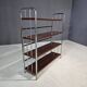 Chromed Bauhaus shelf in bent steel and sheet metal, Europe 1930s