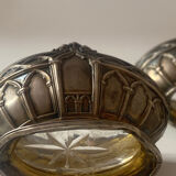 2 salt shakers Saint Louis in silver
