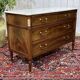 Louis XVI commode in mahogany with a marble top from the 1950s.