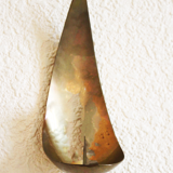 Wall candle holder in vintage brass, scandinavian