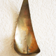 Wall candle holder in vintage brass, scandinavian