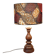 lampe bois tourné massif, imprimé wax ethnique