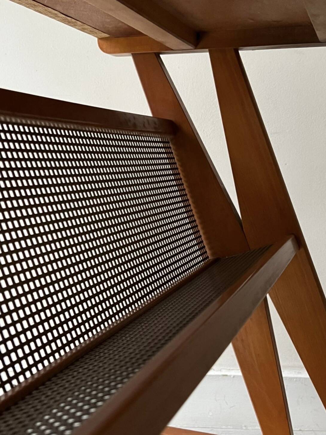 Bar cart in metal and oak by Jullian, designed in France 1960.