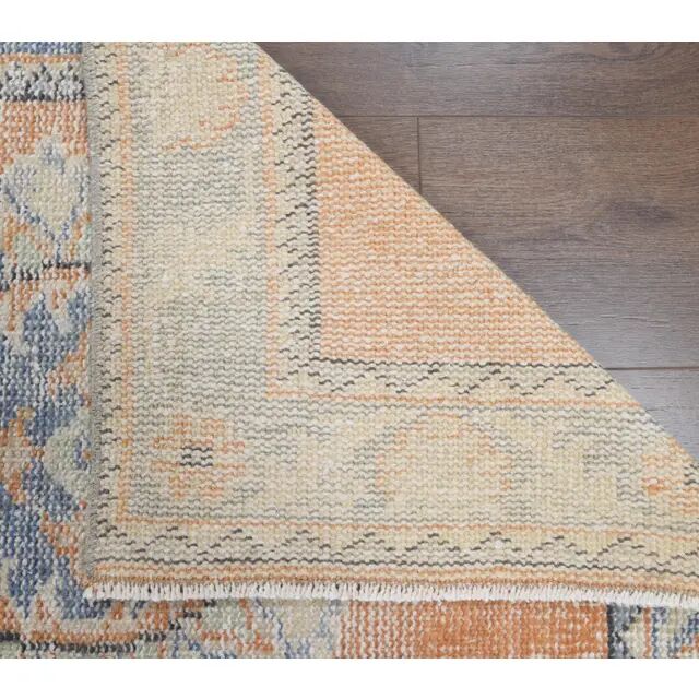 Vintage Turkish Oushak handmade wool runner 81x318